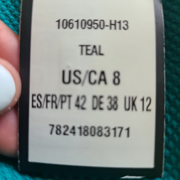 NWT NINE WEST teal midi sleeveless dress - Picture 5 of 7